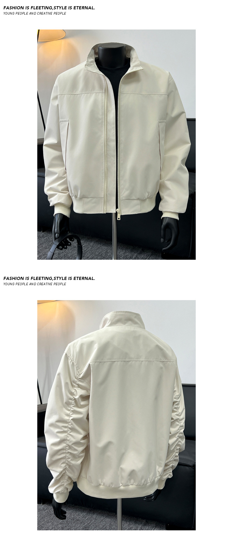 Giacca bomber americana uomo collo alla coreana baseball_voghion.com