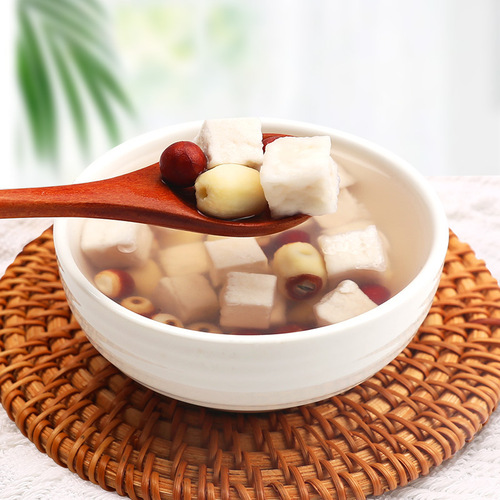 Small cans of Sishen soup 750g, 30 cans, large portions of yam, lotus seeds, glutinous rice and poria cocos canned dietary soup packets