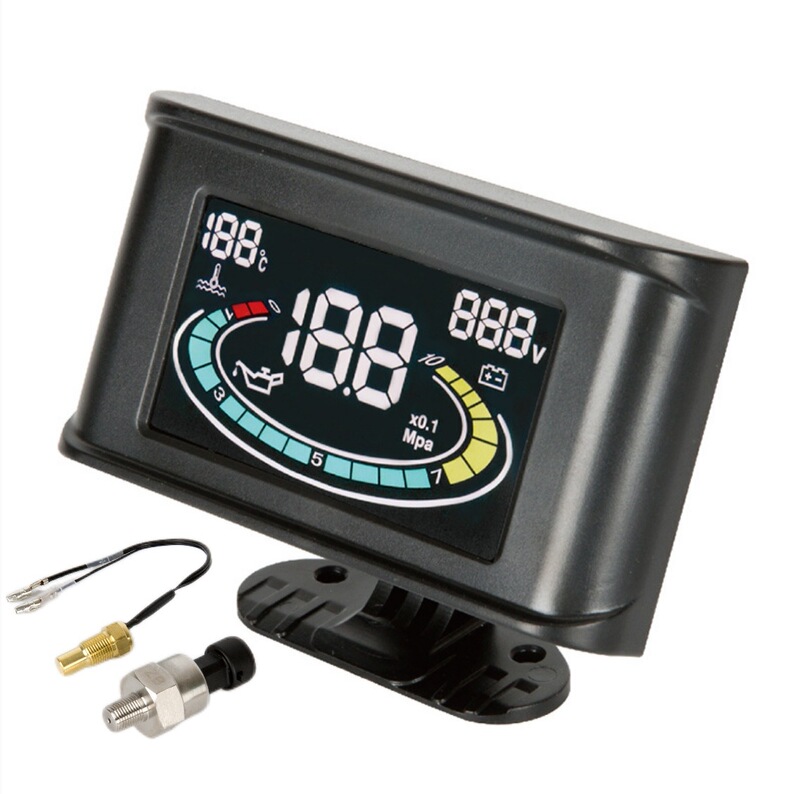 Lcd Display Instrument Panel Water Temperature Oil Pressure Voltage Three-In-One Combination Instrument Panel Car Vehicle Truck Modification Lcd Display Instrument Panel Water Temperature Oil Pressure Voltage Three-In-One Combination Instrument Panel Car Vehicle Truck Modification