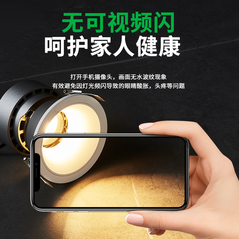 Gran vista jardín de protección de ojos de espectro completo lámpara de techo lámpara de lavado de pared de sala de estar doméstica led incrustado sin lámpara principal 406L image 4