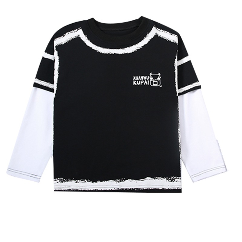 Ventas mensuales [500 +] nueva ropa de rendimiento para niños Estilo occidental niños medianos y grandes Niños de manga larga de dos piezas de moda suelta