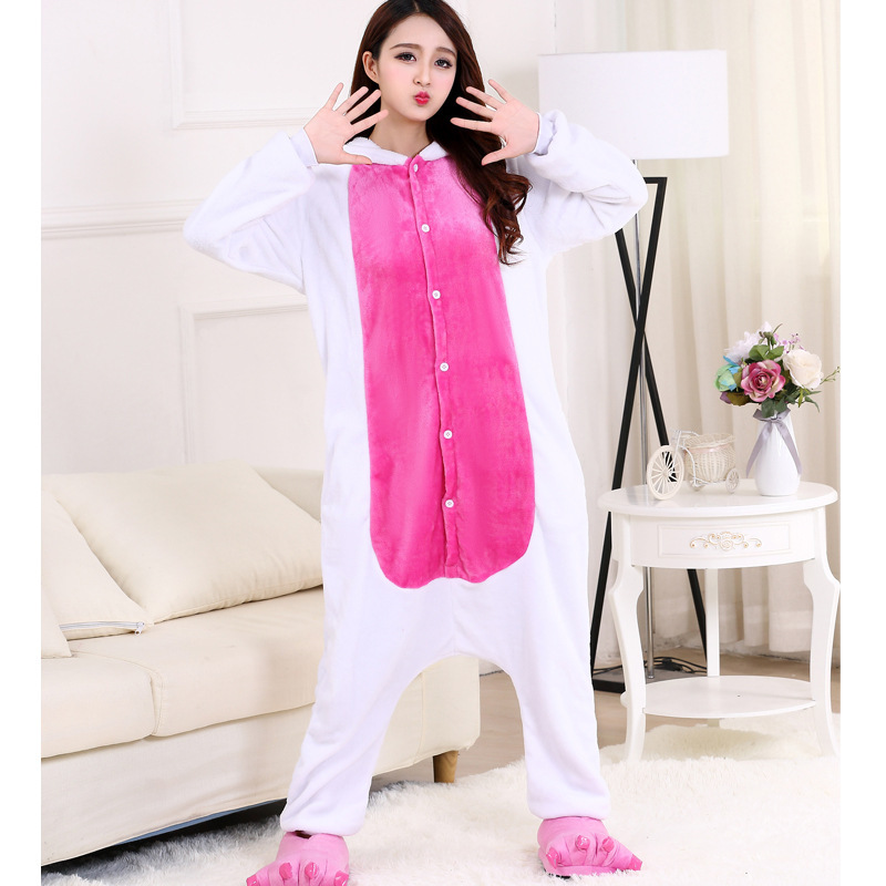 Transfronteriza de dibujos animados de una sola pieza pijamas de franela animal de invierno engrosada transfronteriza dinosaurio Tianma Tigre unicornio