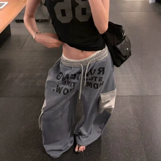 美式复古休闲裤男女2026年秋季新款宽松显瘦百搭直筒阔腿运动裤潮