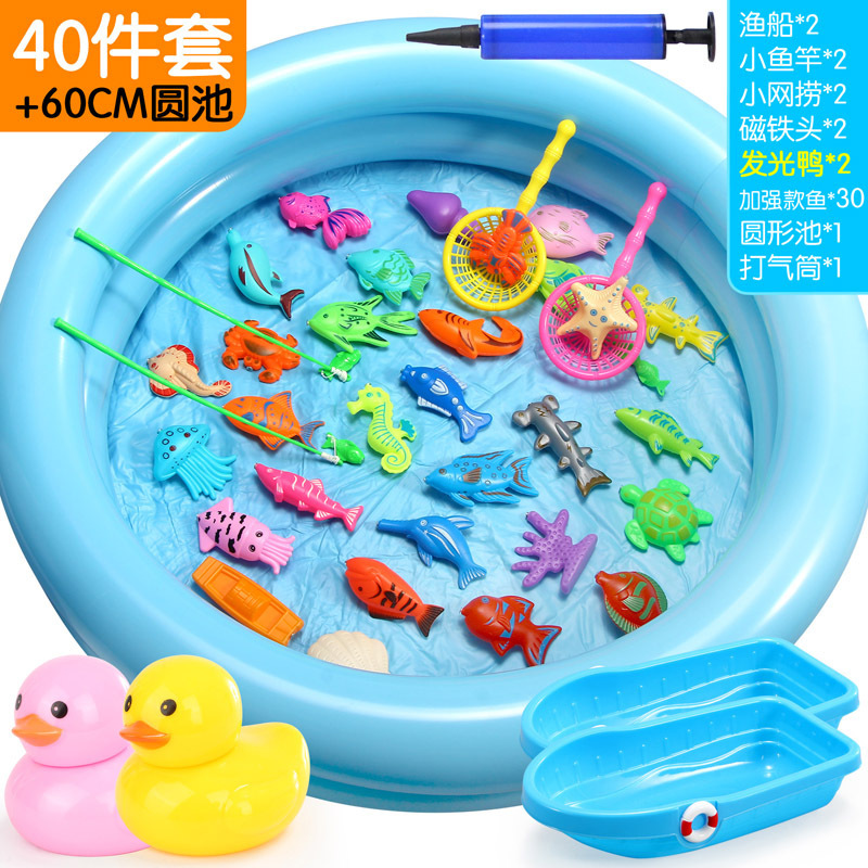 42 조각 세트: 더블 낚시 보트 더블 라운드 풀 60CM