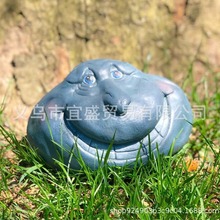 跨境新款 搞怪石头田园摆件 树脂微景观石头摆件装饰品庭院设计