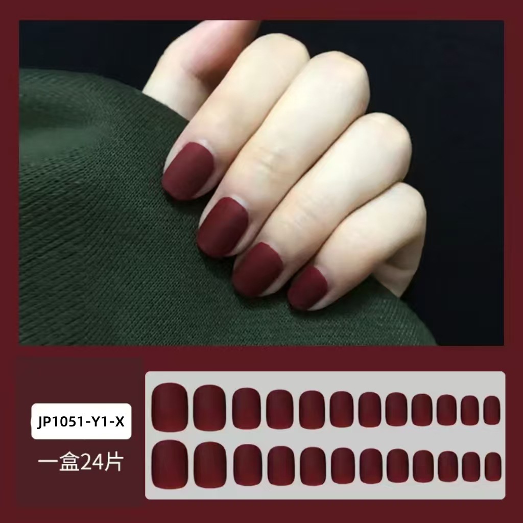 Ventas transfronterizas en caliente de vino retrógrado estilo elegante parche de uñas blanqueadoras dulces y suaves para usar uñas image 7