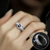 Zirconium, fashionable ring, micro incrustation, simple and elegant design, internet celebrity, on index finger