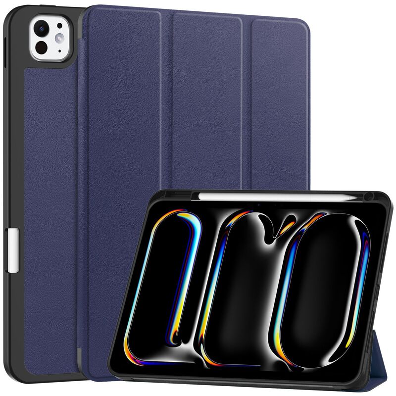 Suitable for 2024 New iPad pro 11inch protective Case iPad pro 13inch TPU with Pen Slot Leather Case Suitable for 2024 New iPad pro 11inch protective Case iPad pro 13inch TPU with Pen Slot Leather Case