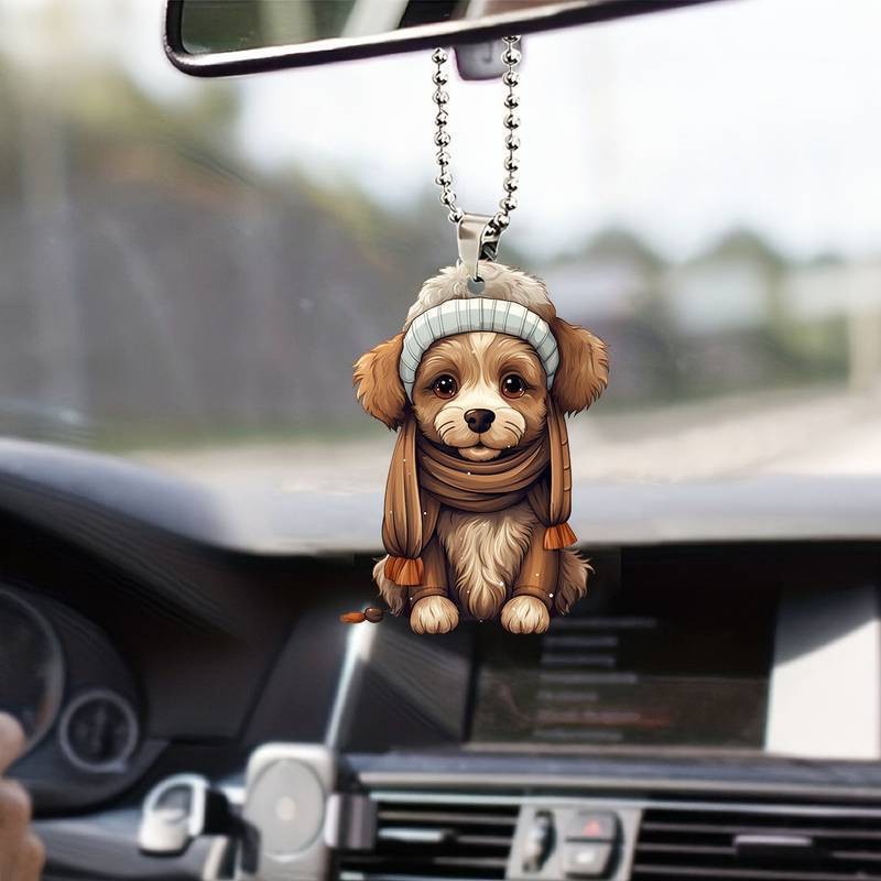 acrylic creative cute plush pendant