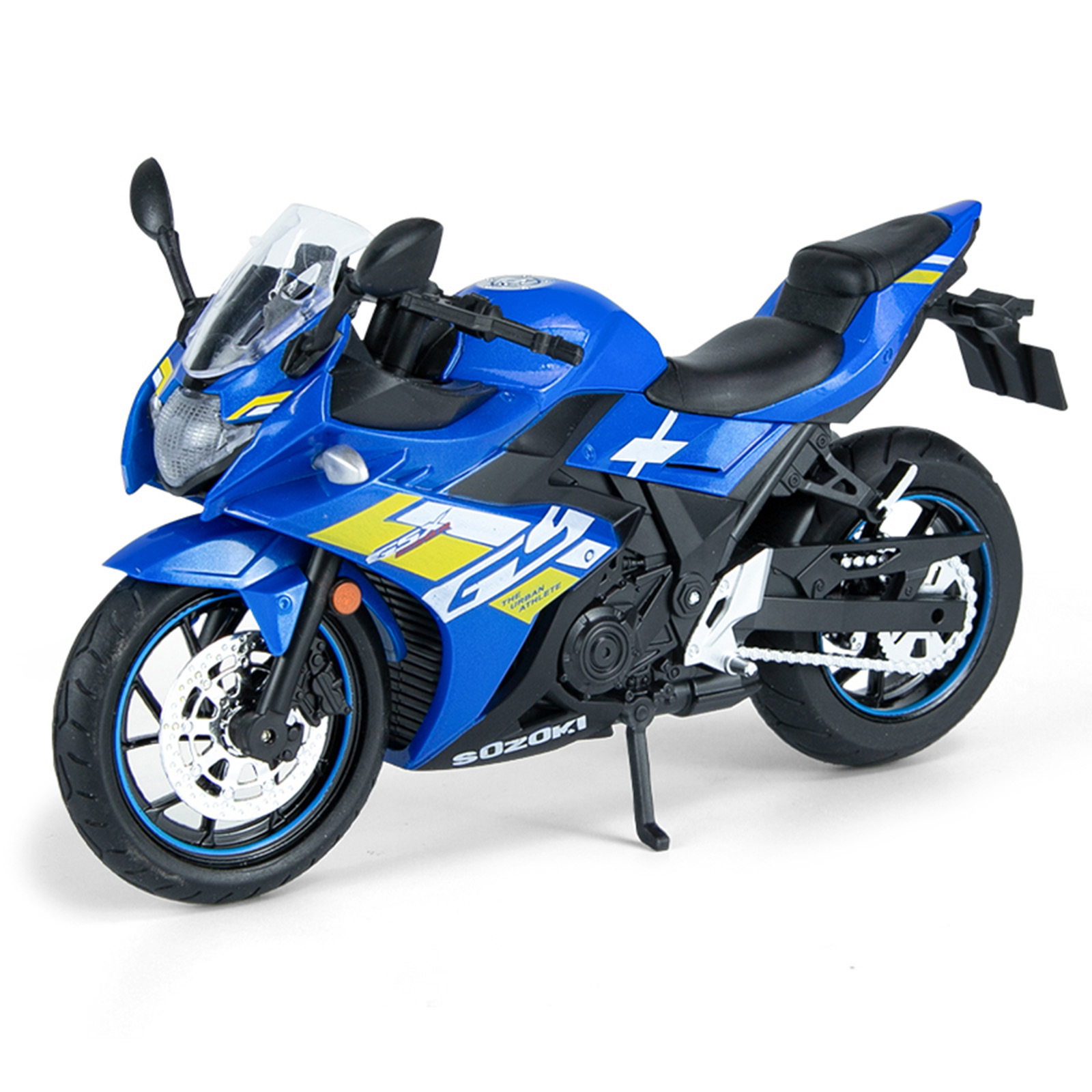 Modelo de motocicleta de aleación 1:12, motocicleta Chuanqi, simulación de amortiguador, dirección, coche de juguete para niños, caja ciega transfronteriza, dropshipping