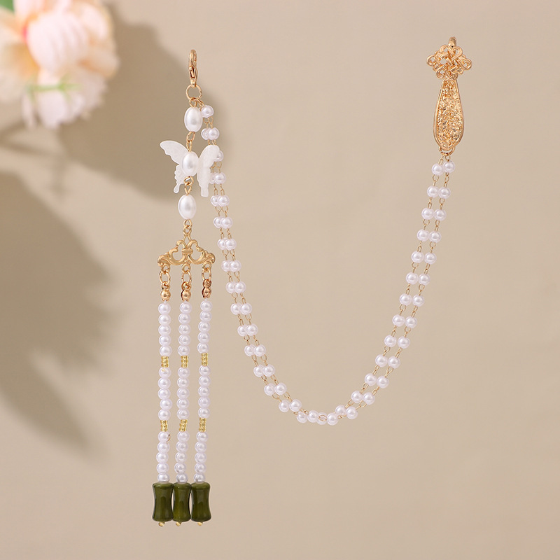 Antigüedades Cheongsam, tendencia nacional, temperamento, temperamento, colgante, broche, ropa de té Hanfu, borlas, retro, maquillaje chino, accesorios para mujeres