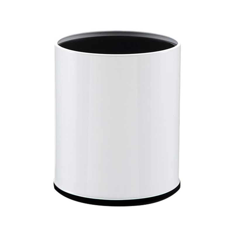 Luz nórdica de lujo basura hogar al por mayor de acero inoxidable de doble capa creativa ins estilo hierro dormitorio cuarto de baño papelera