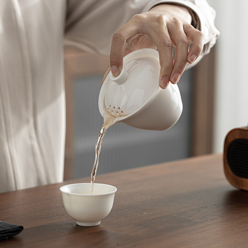 Чай Yunpu Travel Tea Suite Dehua Yaoan Fu White Porcelain Один горшок с двумя чашками керамический экспресс-кубок портативный небольшой набор