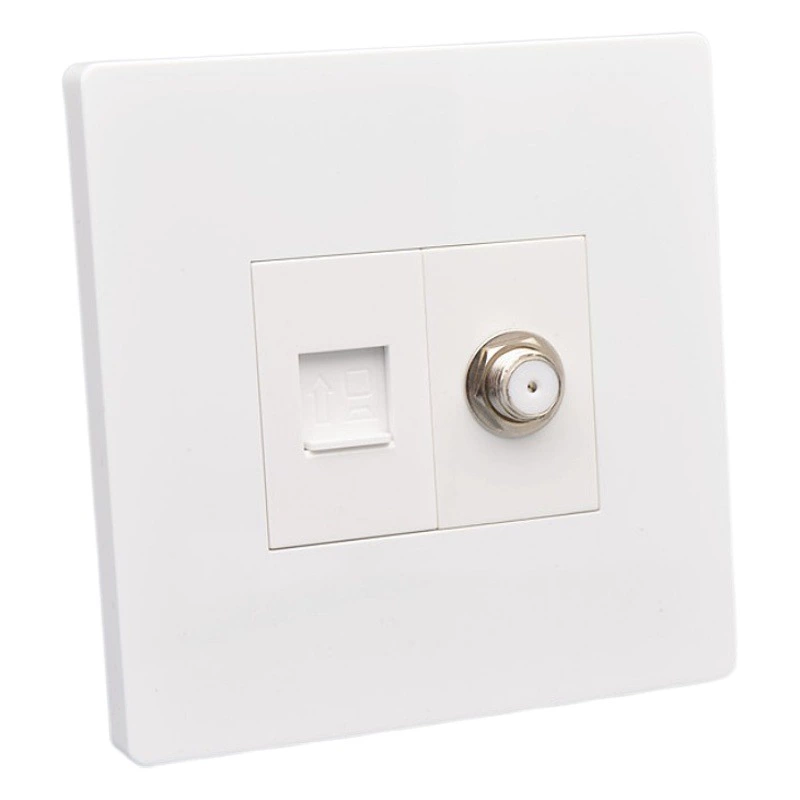 Сетевая ТВ-панель с большой платой 86 типов, шеститипный, гигабитный семитипный, 10-гигабитный сетевой кабель, подключаемый, британская настенная розетка с F-образной головкой