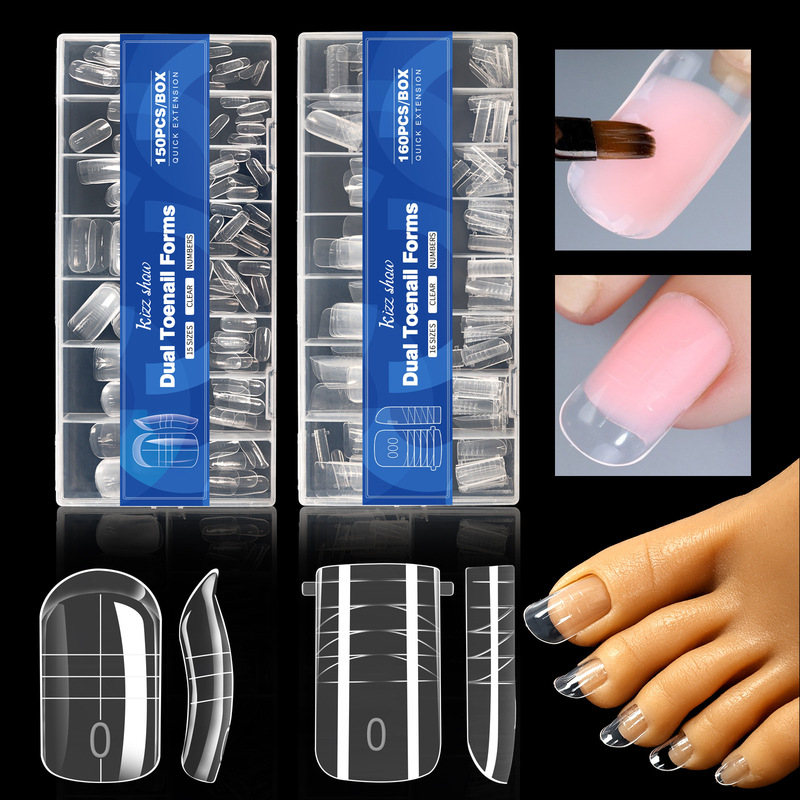 Cross-Border New Manicure and Foot Nail Mold with Scale for Quick Extension of Nail Mold and Foot Nail Crystal Glue Extension Foot Nail Box