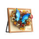 Bricks are also elated series of building blocks creative butterfly flower three-dimensional painting assembled toys desktop ornaments girls gifts