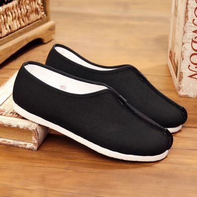 Old Beijing Pure handwork Cloth shoes Cotton ventilation Sengxie Rohan shoes Middle and old age soft sole Ethnic style Men's Shoes