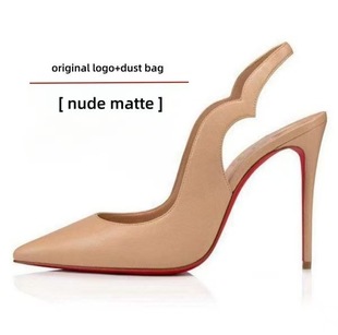 High Heels, Wedding Shoes, Banquet Shoes, Feminine Stiletto Heels, Sexy Bridesmaids, Black Pointed Toe, Large Size Flats with Empty Back
