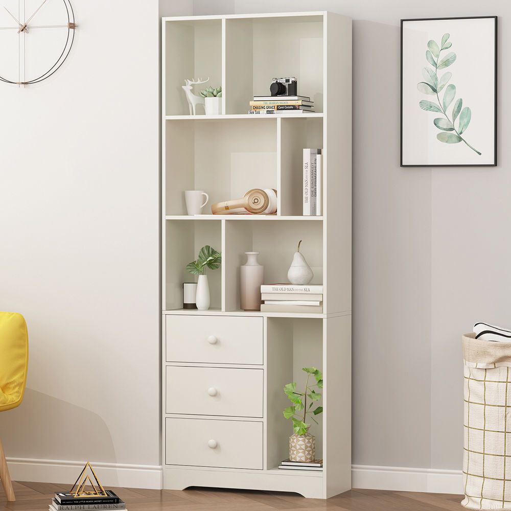 Modern Corner Tree-Shaped Storage Rack Student Study Room Bookcase Bedroom Living Room Floor-Standing Multi-Layer Storage Cabinet