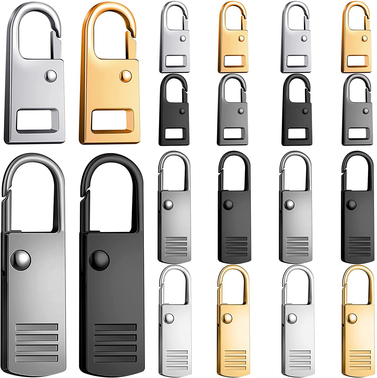 Tool-free removable pull-tab zipper head for bags, schoolbags, coats, clothes, shoes and boots, metal zipper head