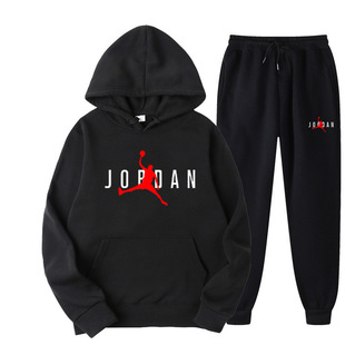 Spring and Autumn Sports Suit Trendy Suit Men's Casual Sportswear Hooded Sweatshirt Men's and Women's Running Sportswear Suit