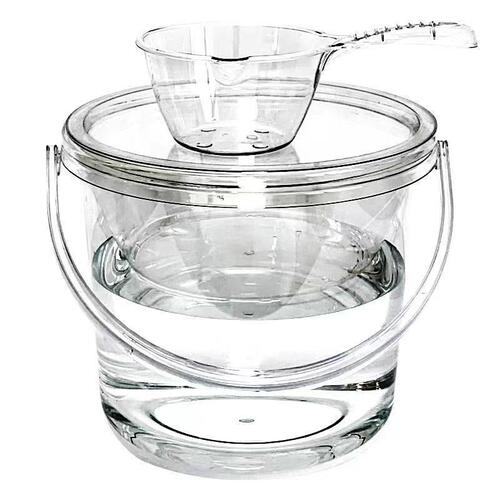 Transparent Handheld Water Bucket Laundry Bucket Dorm Water Storage Use Shower Home Use Bucket Plastic Bucket Thickened with Lid Water Storage Bucket Large