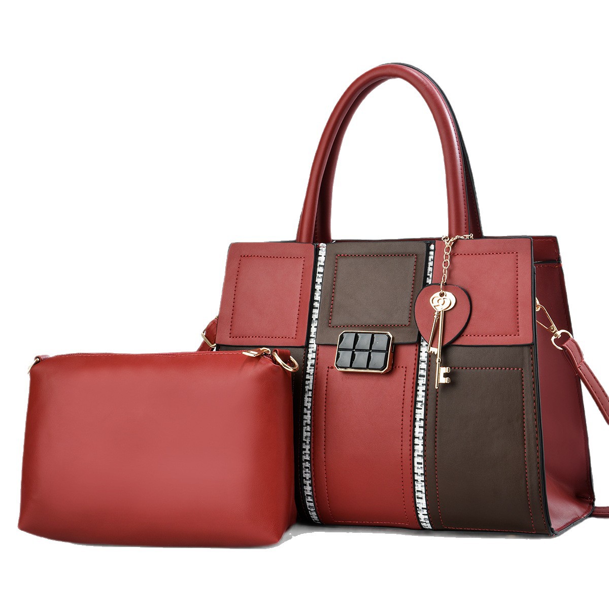 Bolsas de dos piezas 2025 nuevas bolsas de piedra de moda moda bolsas de hombro inclinadas transfronterizas