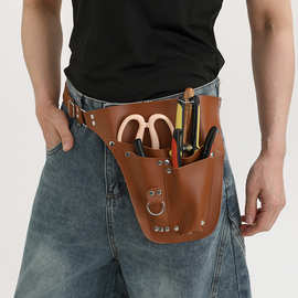 厂家批发跨境亚马逊PU腰包朋克风铆钉装饰腰带百搭大小包工具围裙