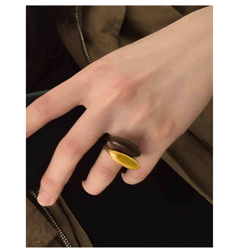 Fashion Geometric Copper Plating Rings 1 Piece