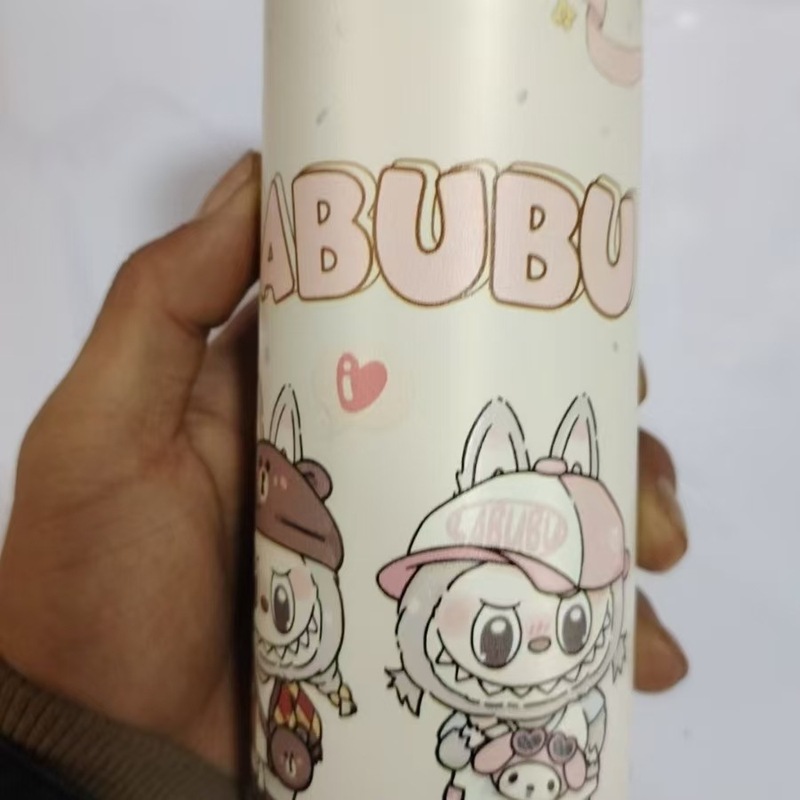 可爱labubu豌豆杯不锈钢保温杯学生轻便饮水杯卡通大容量水壶|undefined