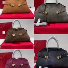 【高定】新款麂皮磨砂皮手提包女感单肩斜挎包通勤包托特包
