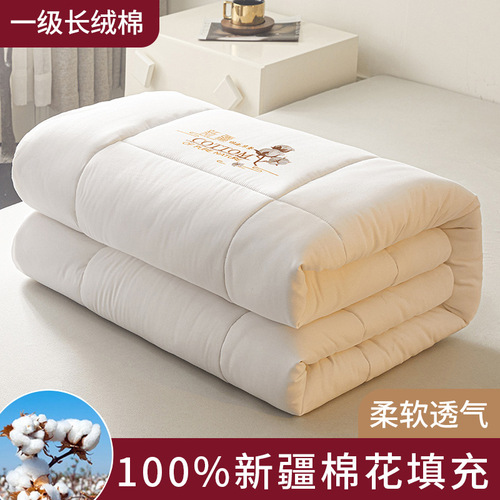 New type A washed cotton mattress 100% Xinjiang cotton filled single and double student dormitory mattress home soft cushion