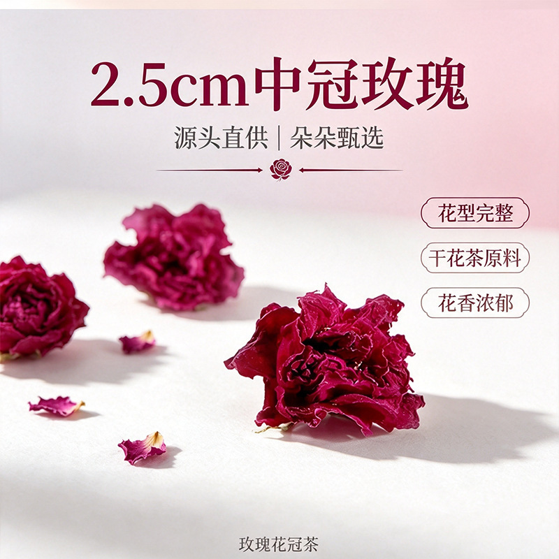 Shandong Pingyin rose manufacturer wholesales whole rose flower tea, dried rose herbal tea, and Zhongguan rose tea