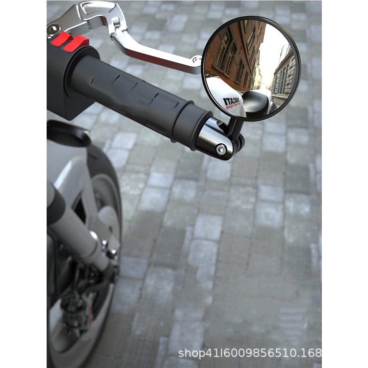 Rearview Mirror Rearview Mirror Round Folding Car Reflector Retro Motorcycle Modified Handlebar Adjustment Aluminum Alloy