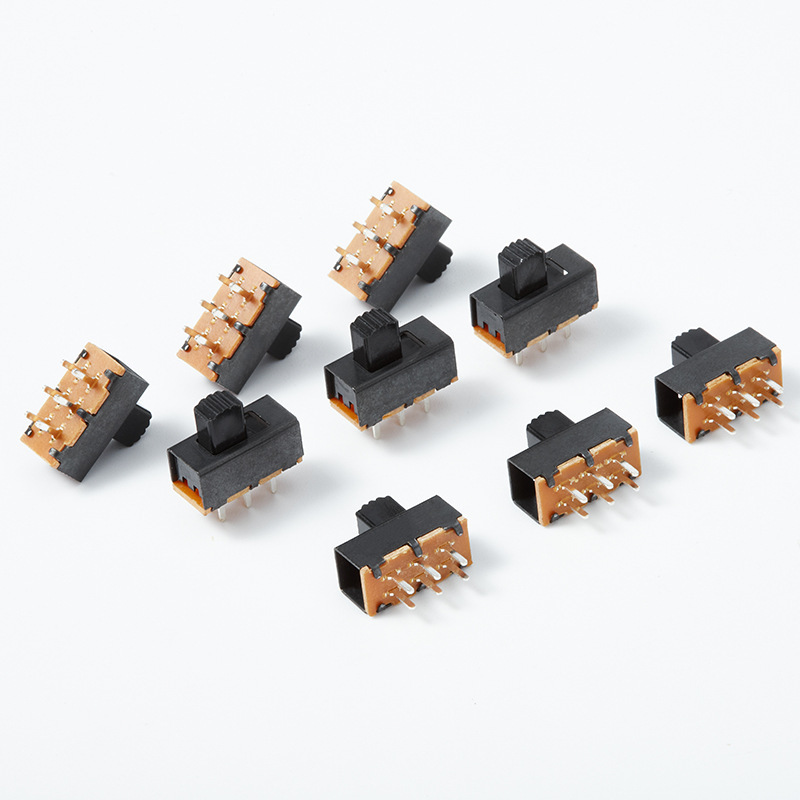 SS22F24 (22F30) 2P2T Double Row Two Gear Six FeeT BiPolar Double PosiTion STraighT Plug VerTical Toggle SwiTch Sliding