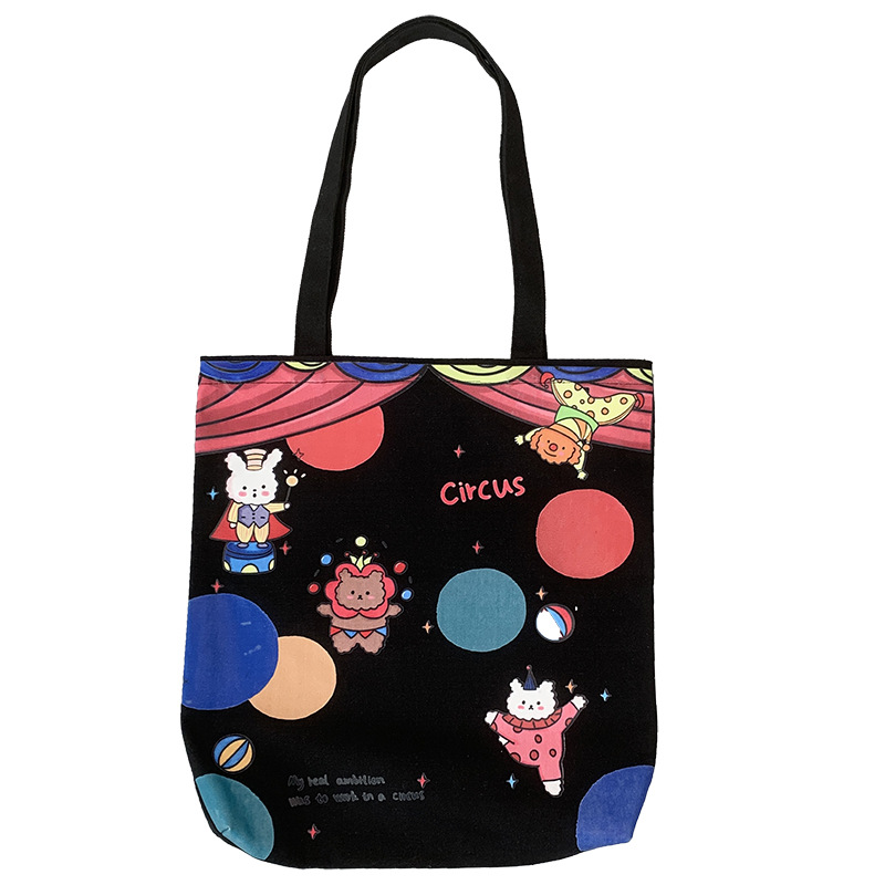 Bolsa de lona para mujer con un solo hombro estilo japonés nicho ins clase de estudiante de gran capacidad estilo coreano portátil todo partido lindo bolsa de compras