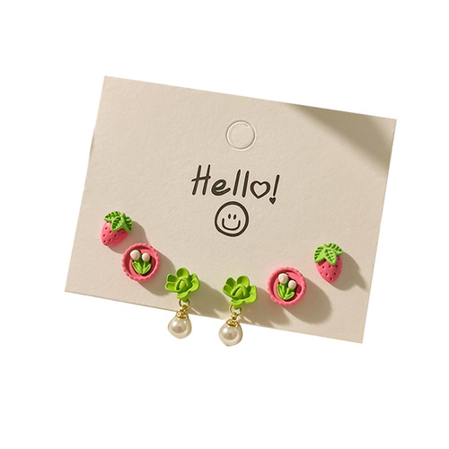 S925 Pure Silver Earrings for Women - Summer Pink  New Arrival Stud Earrings for Students - Simple, Cute, and Sweet Style Earrings for Wholesale