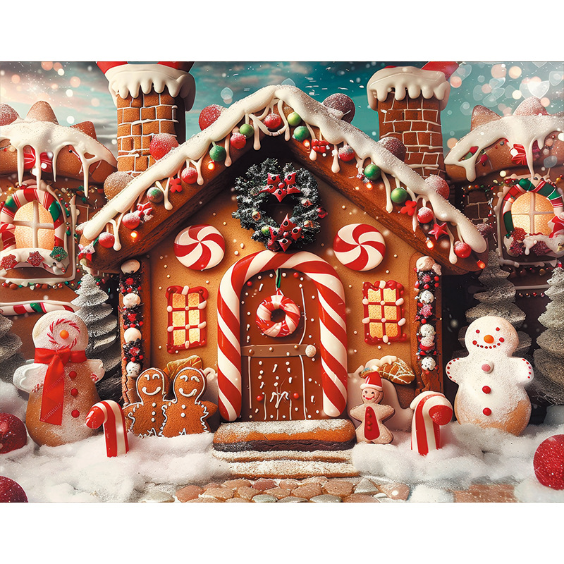 Tela de fondo de estudio de Navidad Actividades de Navidad Decoración de fiesta Tela de pared de fondo Escena de nieve de Navidad Tela colgante de fondo de foto