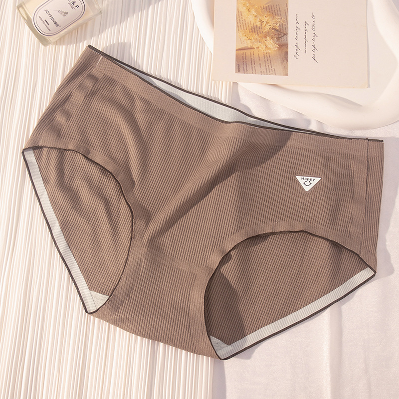 Ropa interior de algodón Niña antibacteriano entrepierna verano delgada cintura media triángulo pantalones cortos cabeza chica sin costuras más ropa interior de tamaño al por mayor