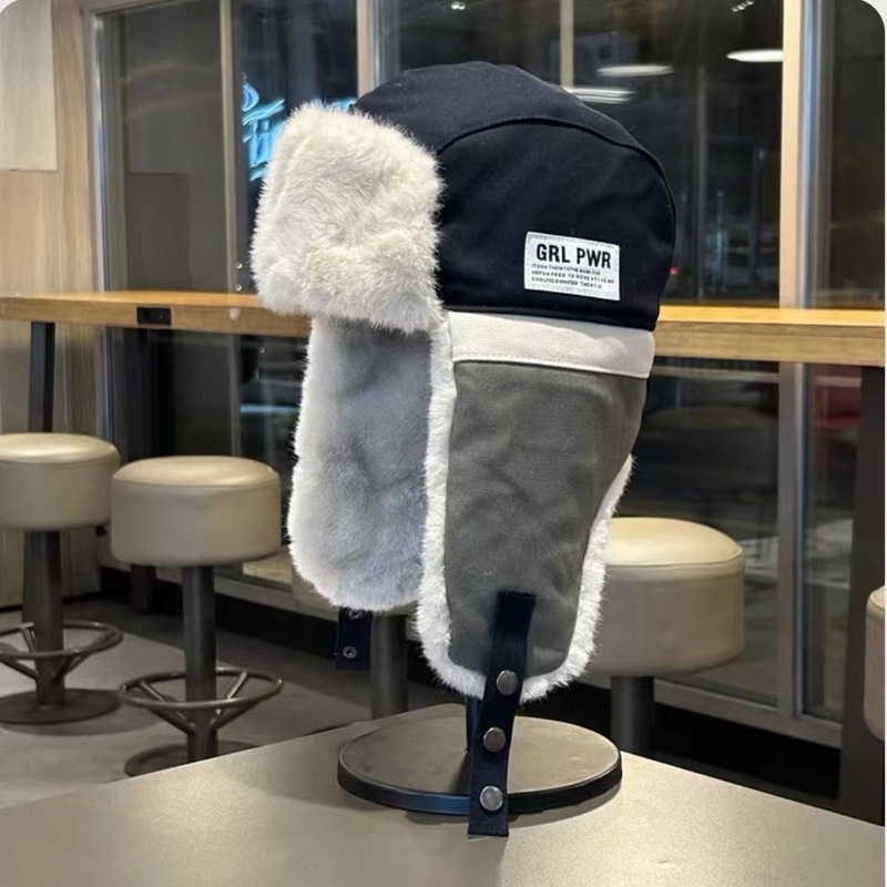 冬季加厚保暖百搭护耳帽女户外骑行滑雪飞行员帽护耳毛绒雷锋帽男|undefined