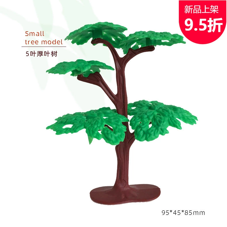 9,5 см высокая 5-слойная имитационная модель дерева лесная сцена песочный стол DIY статические маленькие деревяные фермы елочные украшения оптом
