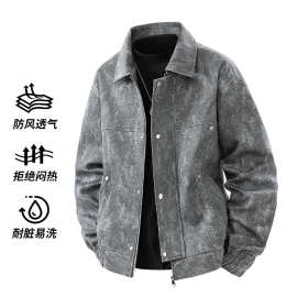 新品 青年外套男士春秋日系工装防牛仔外套男款春美式高级感百搭
