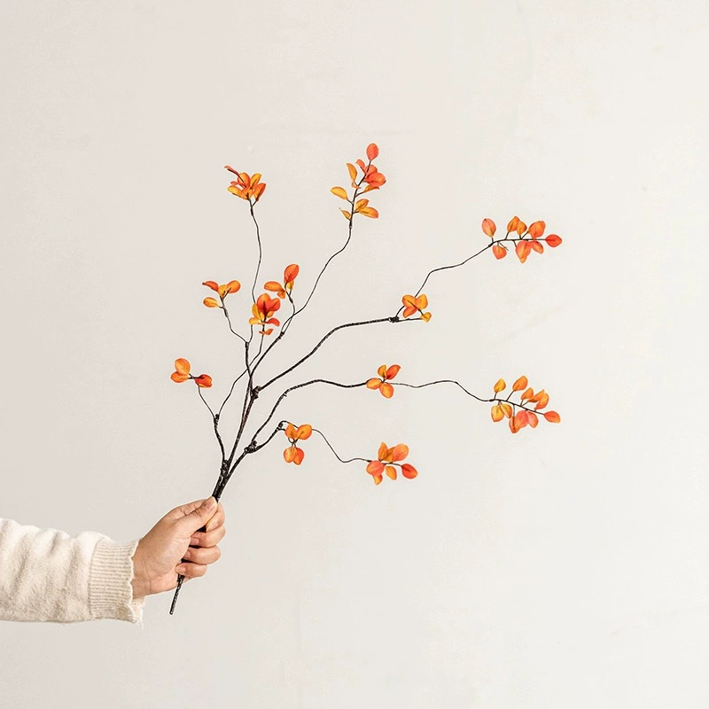 Японский стиль тихого ветра имитация осенних кленовых листьев поддельные зеленые растения украшают обеденный стол