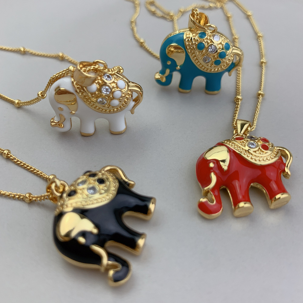 Alloy Material Simple Style Elephant Alloy Plating Women's Pendant Necklace