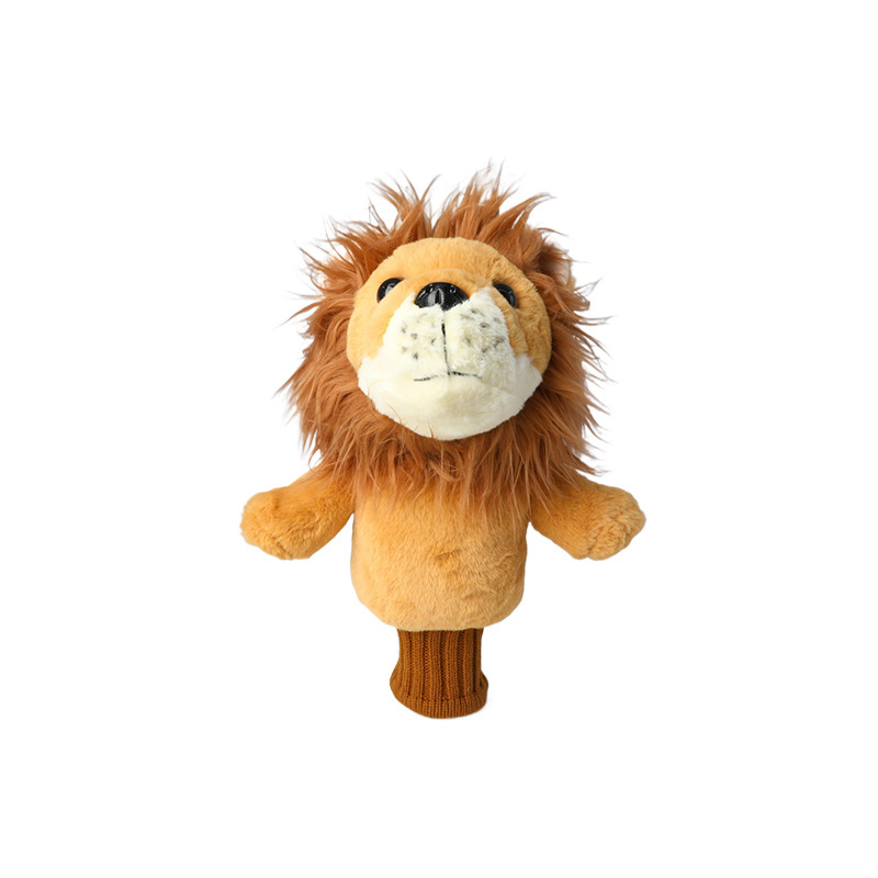 Cubierta protectora de palo de golf de león pequeño Cubierta de cabeza de palo de animal de dibujos animados