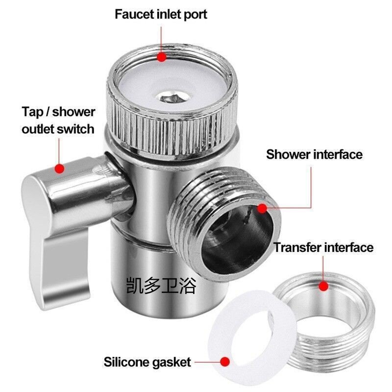 Cross-Border Shampoo Basin Water Diverter Faucet Converter External Shower Diverter Adapter Dual Outlet