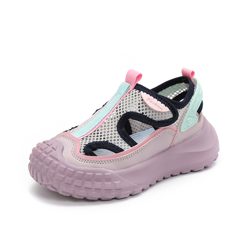 Hombres y niñas sandalias deportivas de verano 2025 nuevos zapatos de playa de malla transpirables zapatos casuales huecos para niños image 8