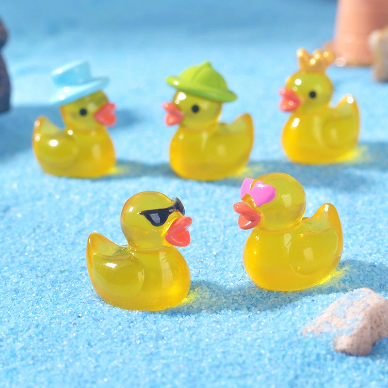 BDuck, мультяшный маленький аквариум, украшения, мини ландшафт, утка