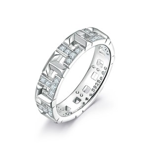 Cross-Border 925 Silver Inlaid Moissanite Fashion European and American Light Luxury New Hot-Selling Pure Silver Cross-Border Ring Manufacturer Wholesale