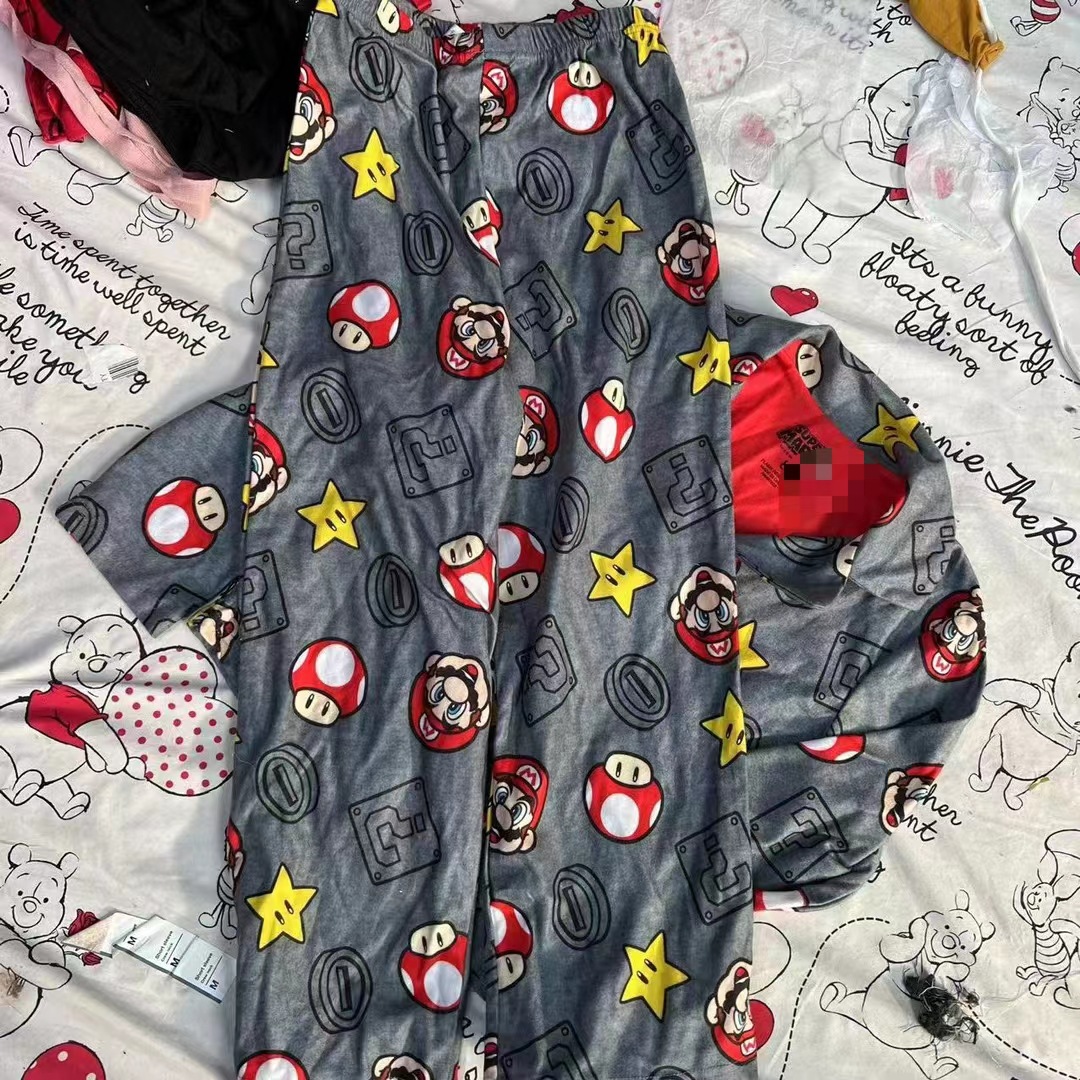 Europa y América de una sola cola de un solo medio y grandes niños desgaste del hogar de los hombres de la hebilla delantera pantalones de manga larga de 2 piezas conjunto de caballería Mao traje